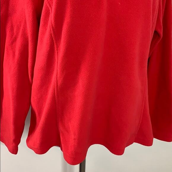 Lands End Red Polartec Fleece Pullover Jacket Kids Size XL 18 - Picture 3 of 9